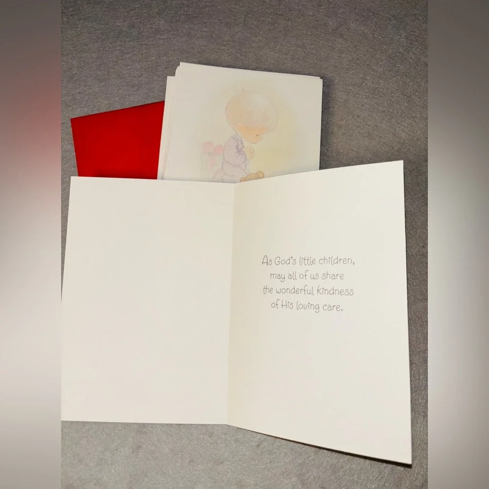 New VTG 1989 Precious Moments‎ Christmas Cards Set of 14 Cards, 16 Envelopes